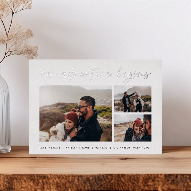 Our Adventure Begins | Multi Photo Save The Date (Creator Uploaded)