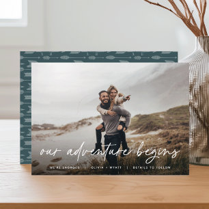 Our Adventure Begins Photo Engagement Announcement