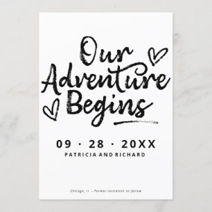 Our Adventure Begins Save The  Date Non Photo Invitation