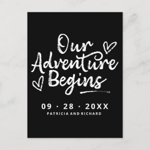 Our Adventure Begins Save The Date Non Photo Postcard