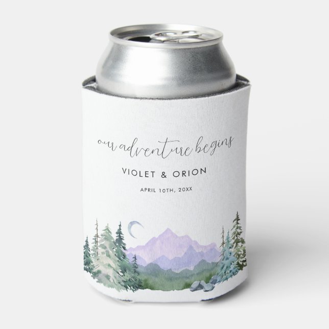 Our Adventure Begins Wedding Favours Can Cooler (Can Front)