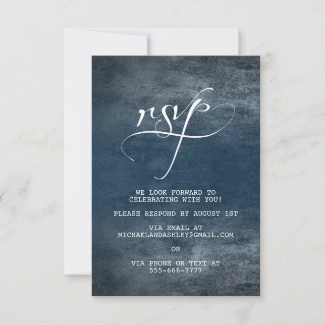 Our Adventure Begins Wedding RSVP Card (Front)