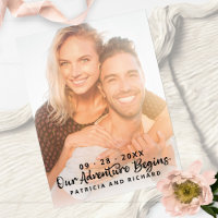 Our Adventure Begins Wedding Save The Date Photo