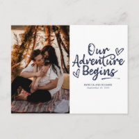 Our Adventure Begins Wedding Save The Date Photo