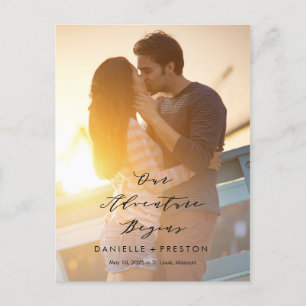 Our Adventure EDITABLE COLOR Save The Date Postcard