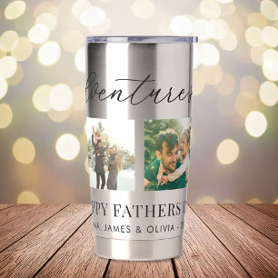 Our Adventure So Far Fathers Day Photo Collage Insulated Tumbler
