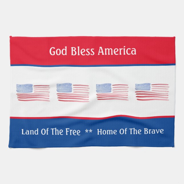 Our American Flag   Tea Towel (Horizontal)