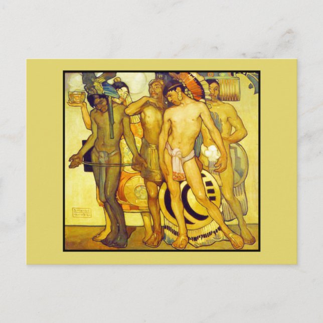 Our Ancient Gods by Saturnino Herran Postcard (Front)