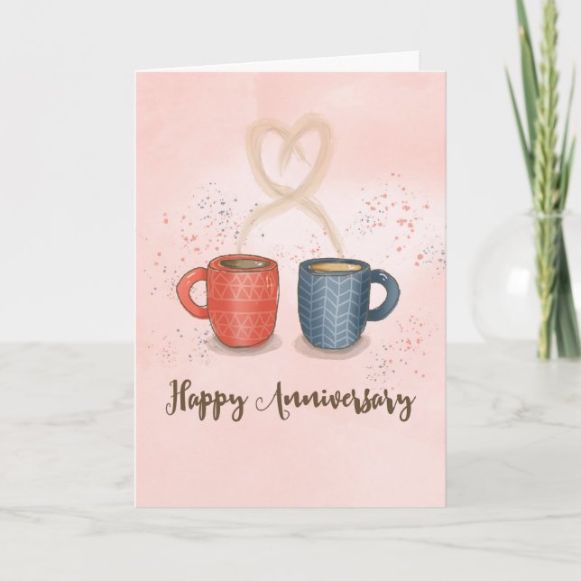 Our Anniversary and Coffee the Perfect Blend Card (Front)