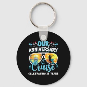 Our Anniversary Cruise Celebrating 23 Year Couples Key Ring