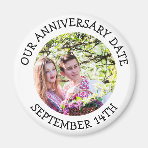 Our Anniversary Date Personalised Reminder Magnet
