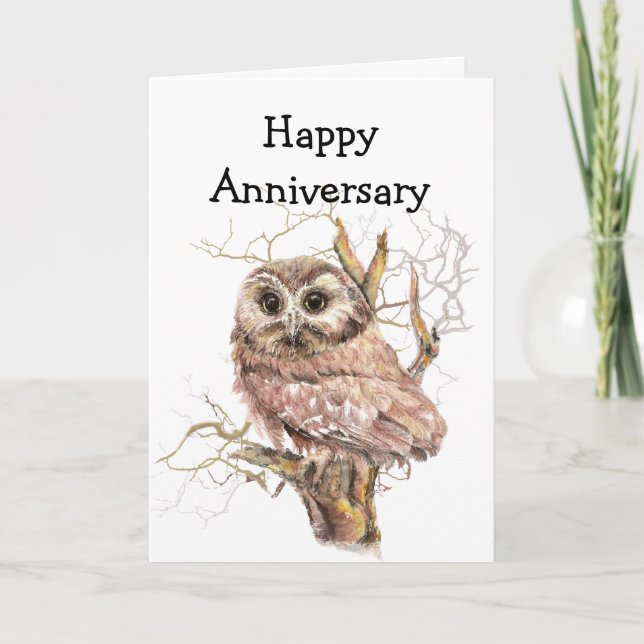 Our Anniversary Owl always Love You Card (Front)