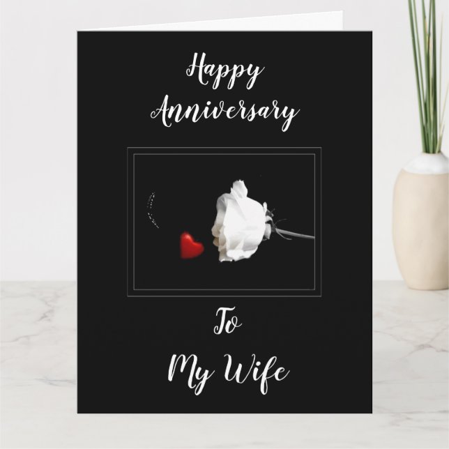 **OUR ANNIVERSARY** WIFE YOU MEAN WORLD TO ME CARD (Front)