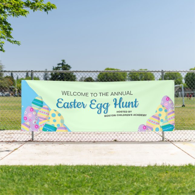 Our Annual Easter Egg hunt Custom signage Banner (Insitu)