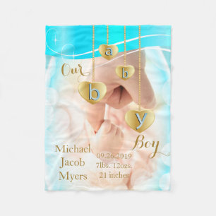 Our Baby Boy - Blue Fleece Blanket