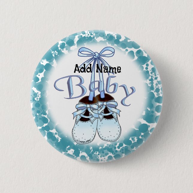 Our Baby Boy Shoes 6 Cm Round Badge (Front)