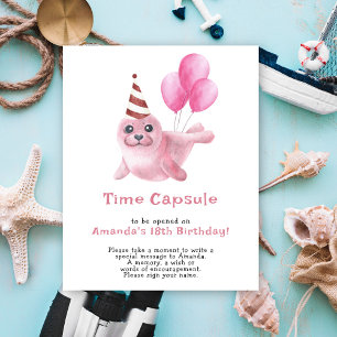 Our Baby Seal Time Capsule 1st birthday Poster