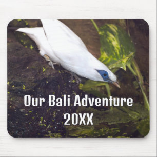 Our Bali Adventure 20XX Bali Myna Bird Art Mouse Mat