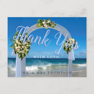 Our Beach Wedding Thank You Postcard
