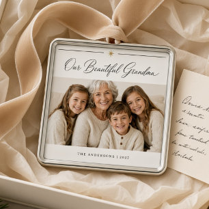 Our Beautiful Grandma Personalised Grandchildren Metal Tree Decoration