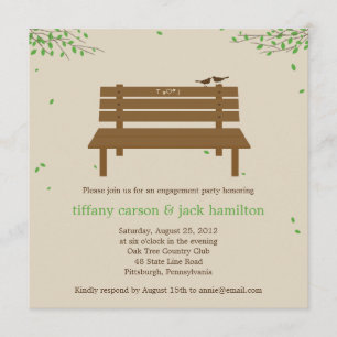 Our Bench Engagement Party Invitation
