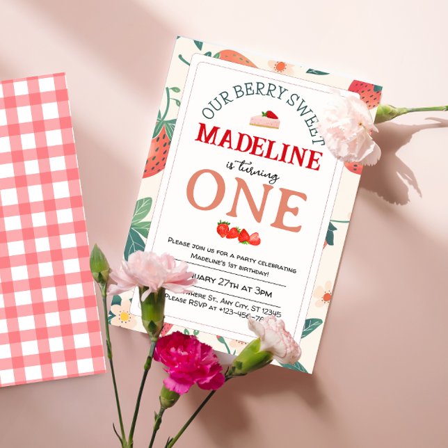 Our Berry Sweet Birthday Invitation (Creator Uploaded)