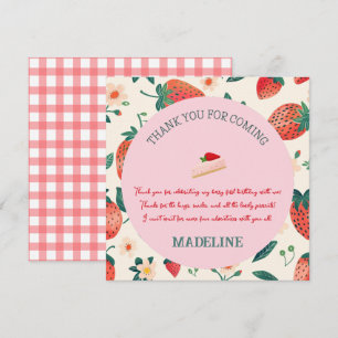 Our Berry Sweet Birthday Message Thank You Card