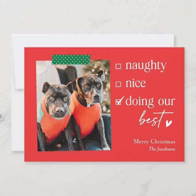 Our Best EDITABLE COLOR Christmas Holiday Card (Front)