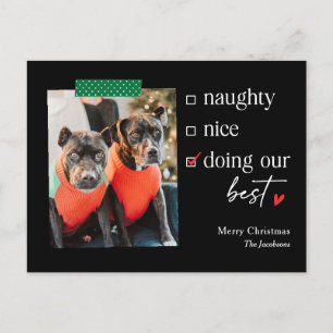 Our Best EDITABLE COLOR Holiday Christmas Postcard