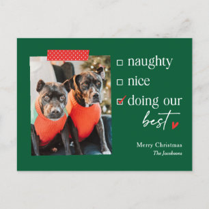 Our Best EDITABLE COLOR Holiday Christmas Postcard