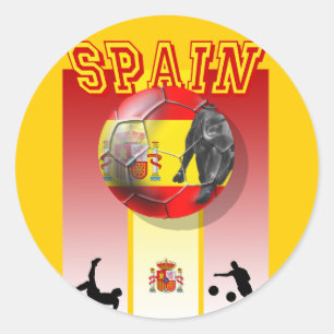 Our Best selling Spanish Soccer futbol artwork Classic Round Sticker