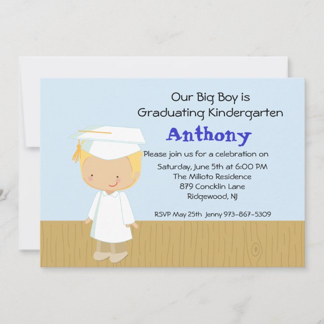 Our Big Boy's  Graduation Invitation (Front)