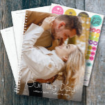 Our Big Day Photo Wedding Planner<br><div class="desc">Wedding planner with your favourite photo on the front - personalised with your details in chic lettering. Planner includes monthly and weekly layouts,  12 months,  60 pages with laminated soft cover front and back covers.</div>