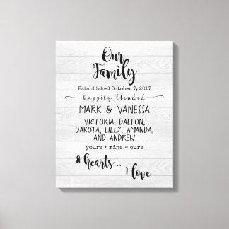 Our {Blended} Family Canvas Print