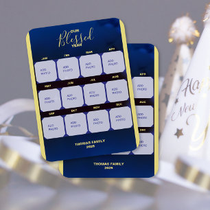 Our Blessed Year Holiday Photo Magnet