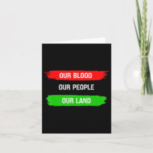 Our Blood Our People Our Land Unia Liberation Pan Card