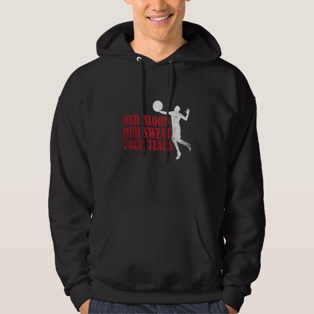 Our Blood Our t Your Tears Volleyball  3 Hoodie (Front)