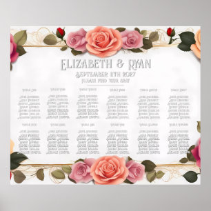 Our Blooming Love Seating Plan Poster