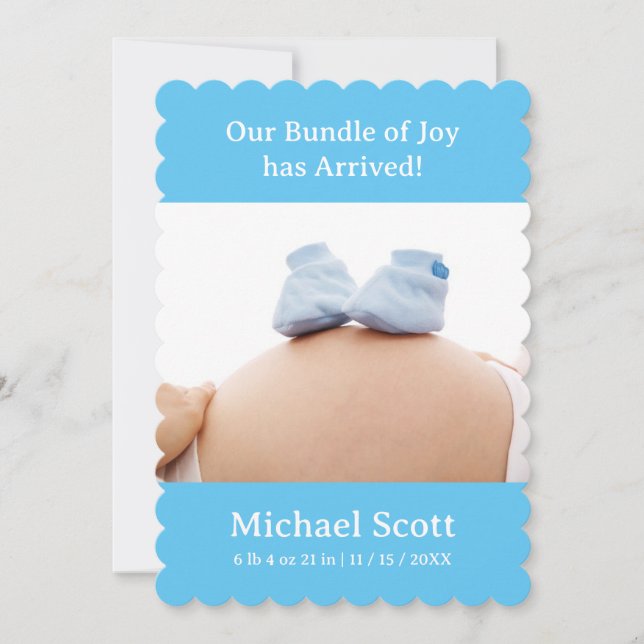 Our Blue Bundle Of Joy Has Arrived  (Front)