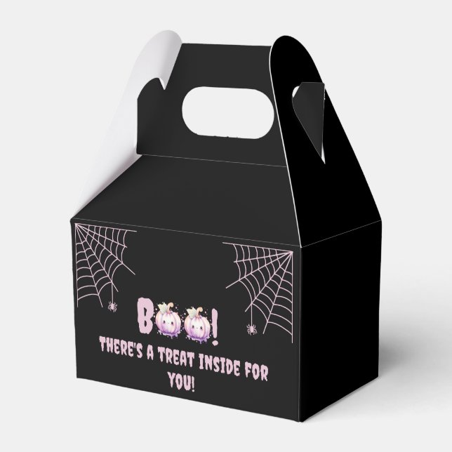 Our Boo is Turning Two Halloween Birthday Favour Box (Front Side)