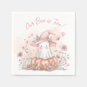 Our Boo is Two Halloween Birthday Napkin