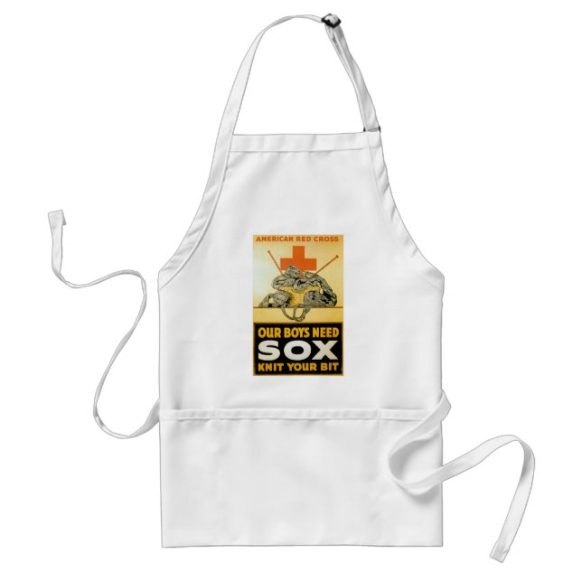 Our Boys Need Sox ~ Knit Your Bit Standard Apron (Front)