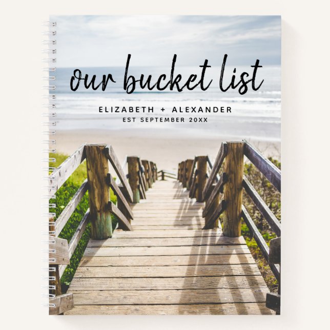 Our Bucket List Beach Couples Keepsake Journal (Front)
