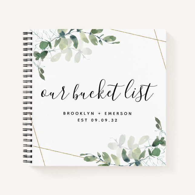 Our Bucket List Couples Keepsake Journal (Front)