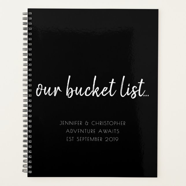 Our Bucket List Couples Keepsake Planner (Front)