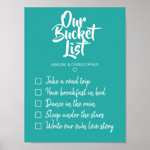 Our Bucket List Customised Keepsake Checklist Poster