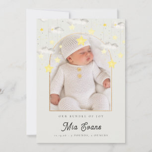 Our Bundle of Joy Newborn Baby Birth Announcement