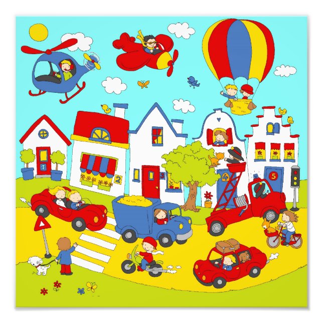 Our busy street photo print (Front)