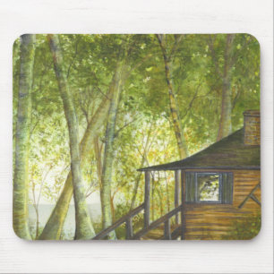 "Our Cabin" by Brigid O'Neill Hovey Mouse Mat