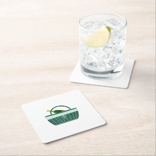 Our Central Park Love Story Napkins Square Paper Coaster
